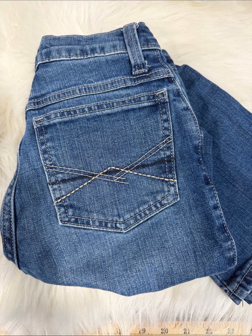 Wrangler 20X Kids Dark Blue Straight-Leg Jeans 11 slim